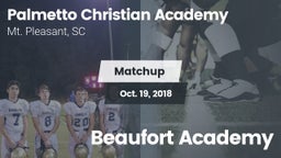 Matchup: Palmetto Christian A vs. Beaufort Academy 2018