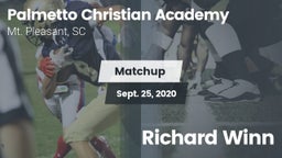 Matchup: Palmetto Christian A vs. Richard Winn 2020