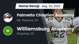 Recap: Palmetto Christian Academy  vs. Williamsburg Academy  2022