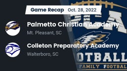 Recap: Palmetto Christian Academy  vs. Colleton Preparatory Academy 2022