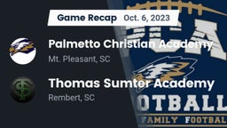 Recap: Palmetto Christian Academy  vs. Thomas Sumter Academy 2023