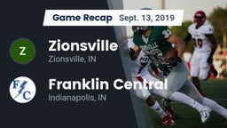 Recap: Zionsville  vs. Franklin Central  2019