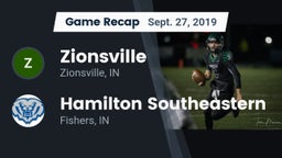 Recap: Zionsville  vs. Hamilton Southeastern  2019