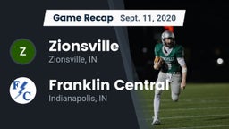 Recap: Zionsville  vs. Franklin Central  2020