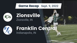 Recap: Zionsville  vs. Franklin Central  2022
