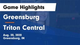 Greensburg  vs Triton Central Game Highlights - Aug. 20, 2020