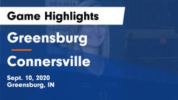 Greensburg  vs Connersville Game Highlights - Sept. 10, 2020