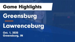 Greensburg  vs Lawrenceburg  Game Highlights - Oct. 1, 2020