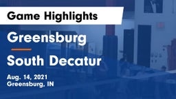 Greensburg  vs South Decatur  Game Highlights - Aug. 14, 2021