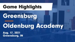 Greensburg  vs Oldenburg Academy  Game Highlights - Aug. 17, 2021