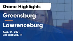 Greensburg  vs Lawrenceburg  Game Highlights - Aug. 24, 2021