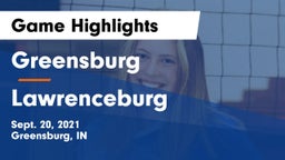 Greensburg  vs Lawrenceburg  Game Highlights - Sept. 20, 2021
