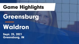 Greensburg  vs Waldron Game Highlights - Sept. 25, 2021