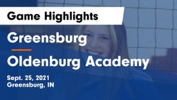 Greensburg  vs Oldenburg Academy  Game Highlights - Sept. 25, 2021