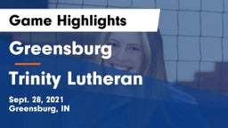 Greensburg  vs Trinity Lutheran  Game Highlights - Sept. 28, 2021