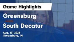 Greensburg  vs South Decatur  Game Highlights - Aug. 13, 2022