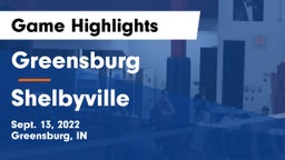Greensburg  vs Shelbyville  Game Highlights - Sept. 13, 2022