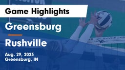 Greensburg  vs Rushville  Game Highlights - Aug. 29, 2023