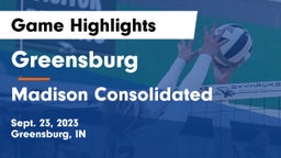 Greensburg  vs Madison Consolidated  Game Highlights - Sept. 23, 2023