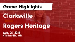 Clarksville  vs Rogers Heritage  Game Highlights - Aug. 26, 2023