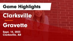 Clarksville  vs Gravette  Game Highlights - Sept. 14, 2023