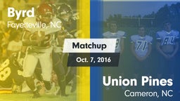 Matchup: Byrd vs. Union Pines  2016
