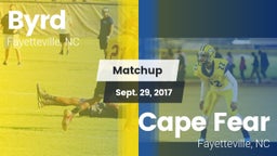 Matchup: Byrd vs. Cape Fear  2017