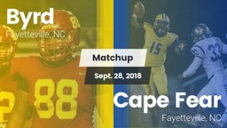 Matchup: Byrd vs. Cape Fear  2018
