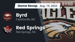 Recap: Byrd  vs. Red Springs  2022