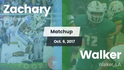 Matchup: Zachary  vs. Walker  2017