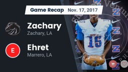 Recap: Zachary  vs. Ehret  2017