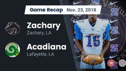 Recap: Zachary  vs. Acadiana  2018