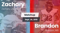 Matchup: Zachary  vs. Brandon  2019