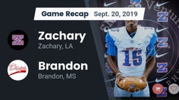 Recap: Zachary  vs. Brandon  2019