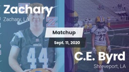 Matchup: Zachary  vs. C.E. Byrd  2020