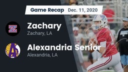 Recap: Zachary  vs. Alexandria Senior  2020
