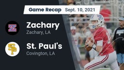 Recap: Zachary  vs. St. Paul's  2021
