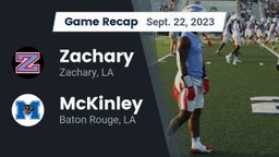 Recap: Zachary  vs. McKinley  2023