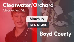 Matchup: Clearwater/Orchard vs. Boyd County 2016
