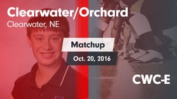 Matchup: Clearwater/Orchard vs. CWC-E 2016