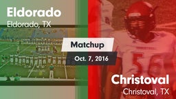 Matchup: Eldorado vs. Christoval  2016
