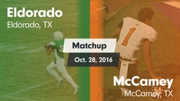 Matchup: Eldorado vs. McCamey  2016