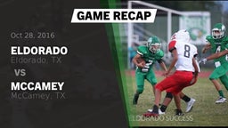 Recap: Eldorado  vs. McCamey  2016