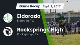Recap: Eldorado  vs. Rocksprings High 2017