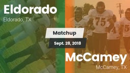 Matchup: Eldorado vs. McCamey  2018