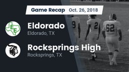 Recap: Eldorado  vs. Rocksprings High 2018