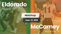Matchup: Eldorado vs. McCamey  2019