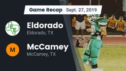 Recap: Eldorado  vs. McCamey  2019