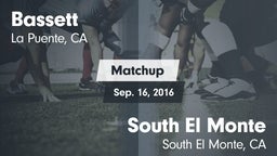 Matchup: Bassett vs. South El Monte  2016