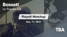 Matchup: Bassett vs. TBA 2016